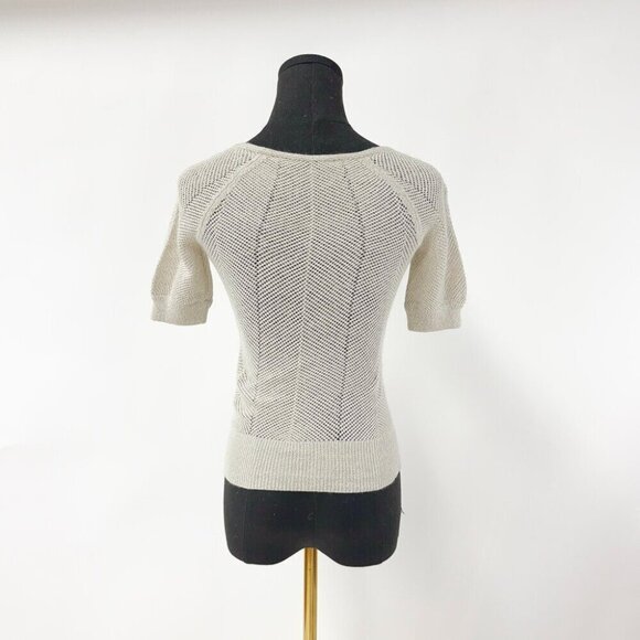 ARMANI EXCHANGE SMALL SHEER KNIT TOP T SHIRT - Picture 7 of 9